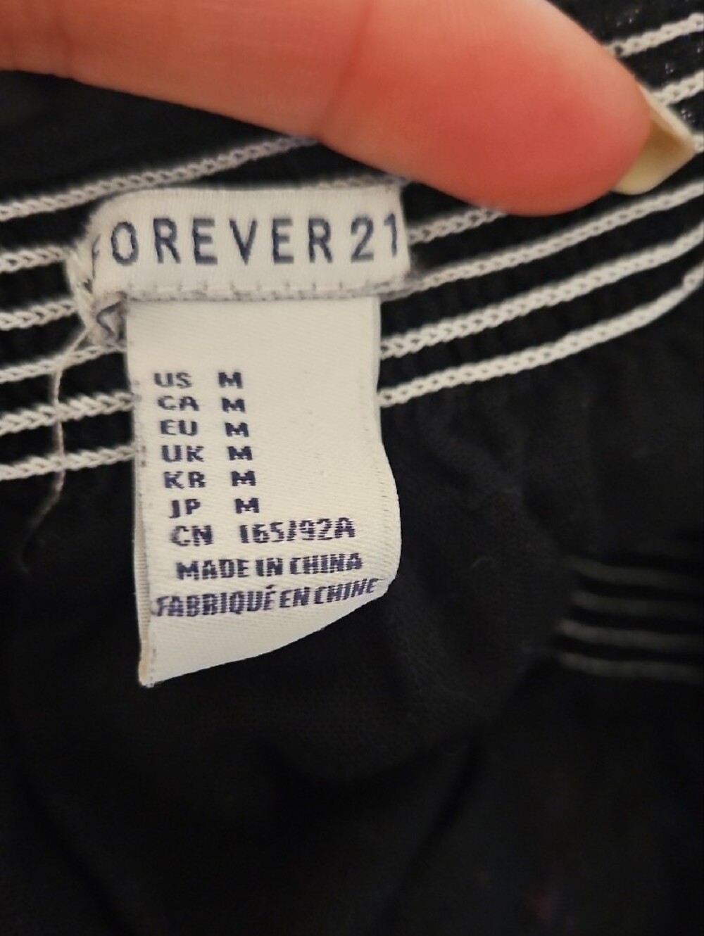 Forever 21 Black Mini Dress with White Embroidery - Picture 4 of 4